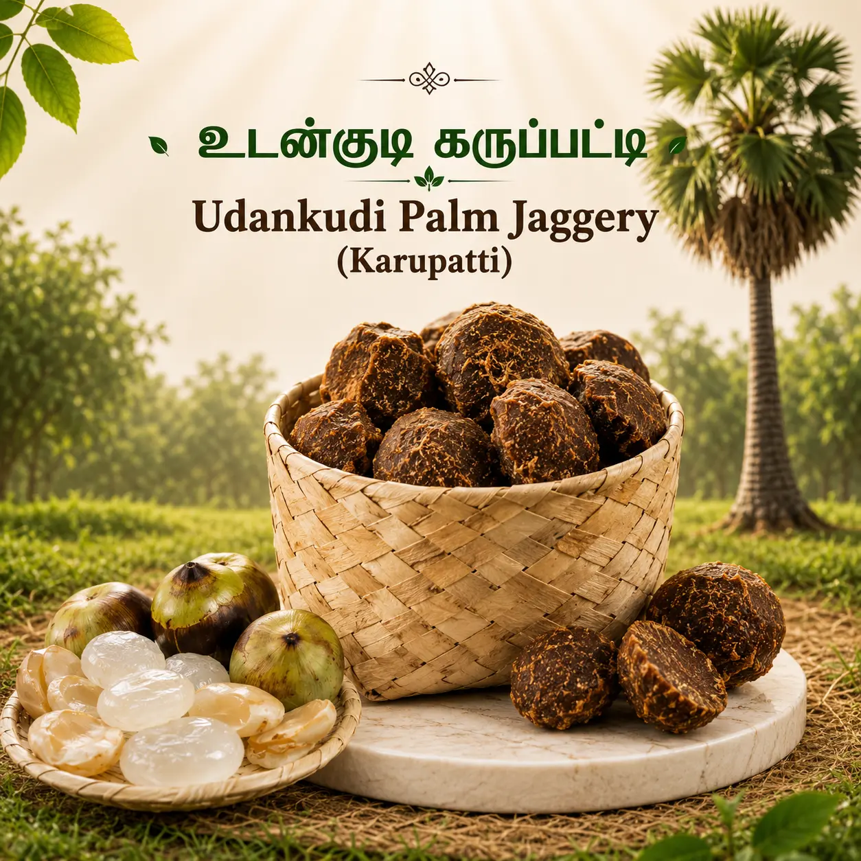Udangudi Palm Jaggery (Karupatti)