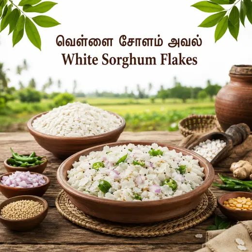 White Sorghum Flakes | வெள்ளை சோளம் அவல்