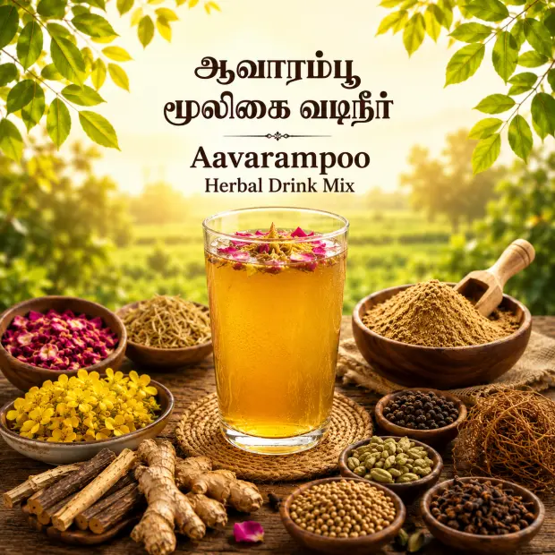 Aavarampoo Herbal Drink Mix | ஆவாரம்பூ மூலிகை வடிநீர்