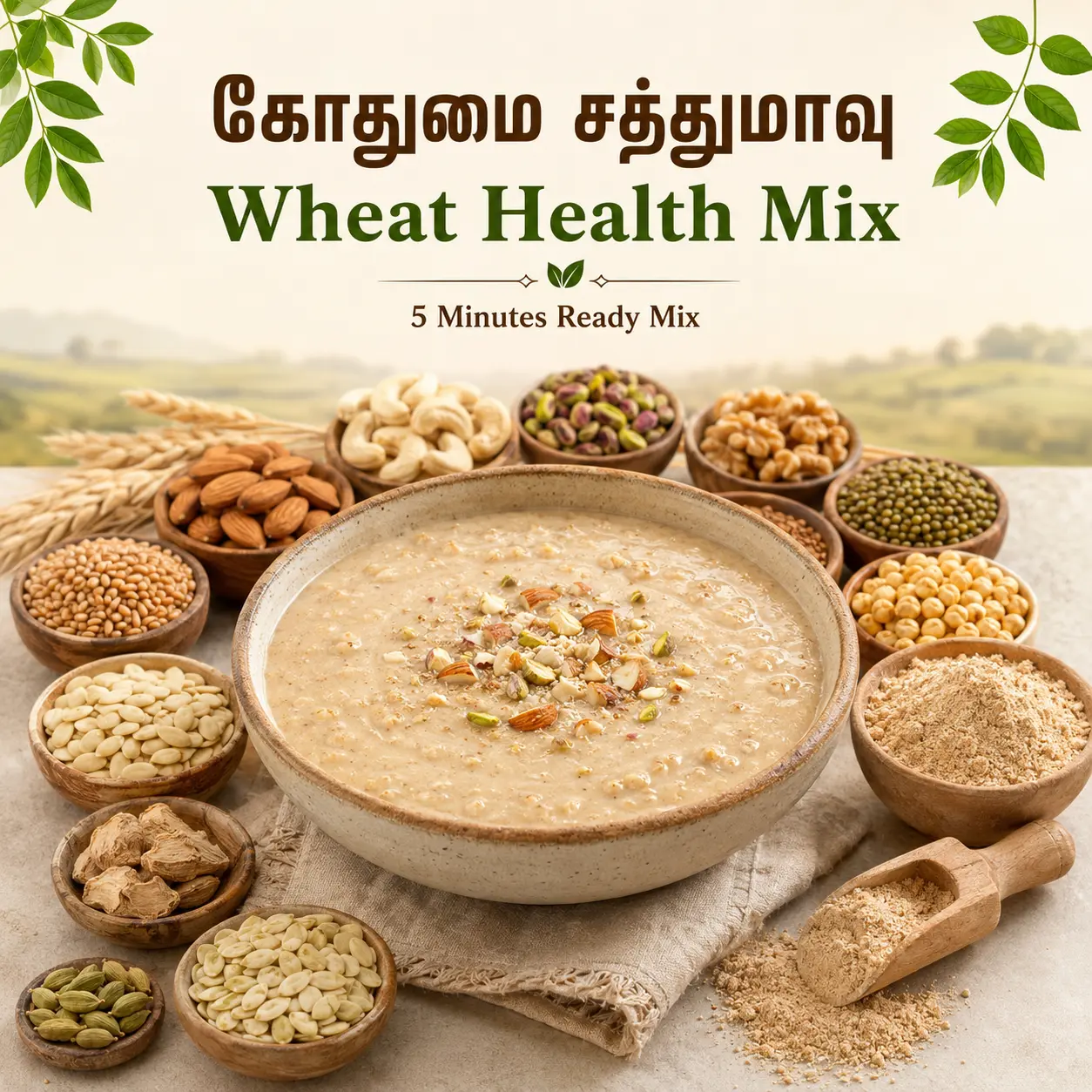 Wheat Health Mix | கோதுமை சத்துமாவு – 5 நிமிடங்களில் தயாராகும் சத்துமாவு - 5 Minutes Ready Mix