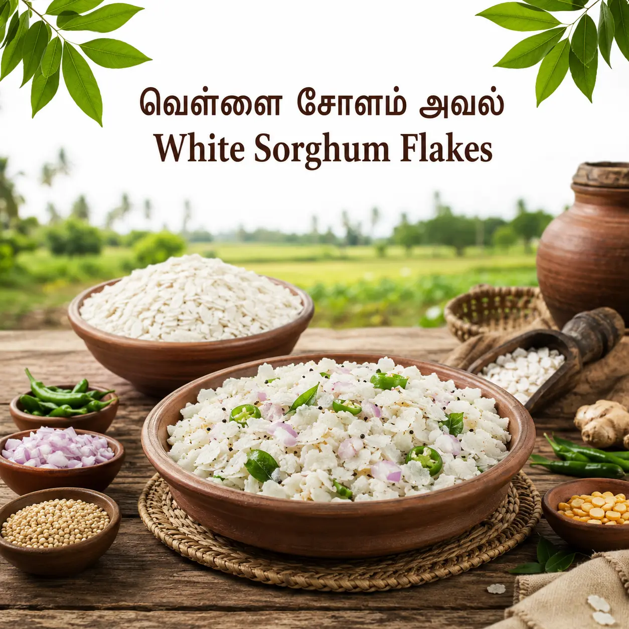 White Sorghum Flakes | வெள்ளை சோளம் அவல்