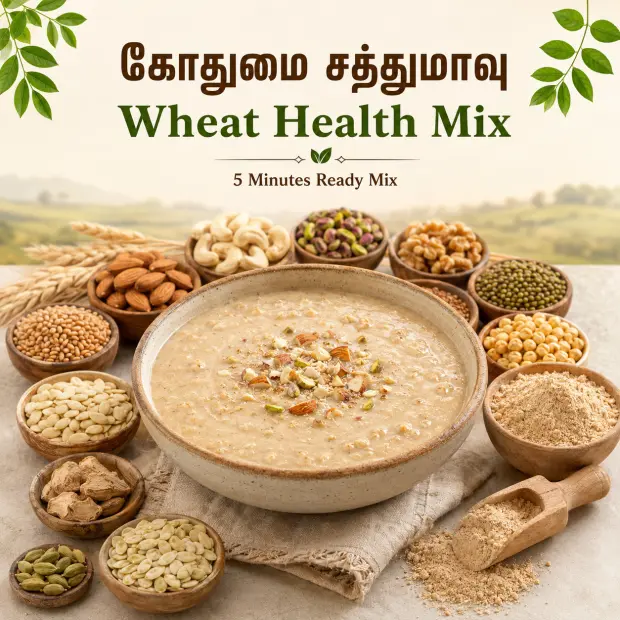 Wheat Health Mix | கோதுமை சத்துமாவு – 5 நிமிடங்களில் தயாராகும் சத்துமாவு - 5 Minutes Ready Mix
