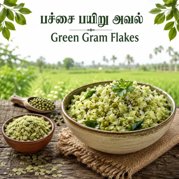 Green Gram Flakes | பச்சை பயிறு அவல்