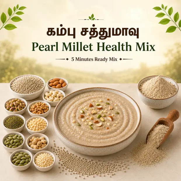 Pearl Millet Health Mix | கம்பு சத்துமாவு – 5 நிமிடங்களில் தயாராகும் சத்துமாவு – 5 Minutes Ready Mix