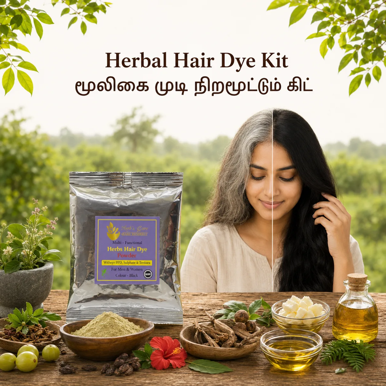 Herbal Hair Dye Kit